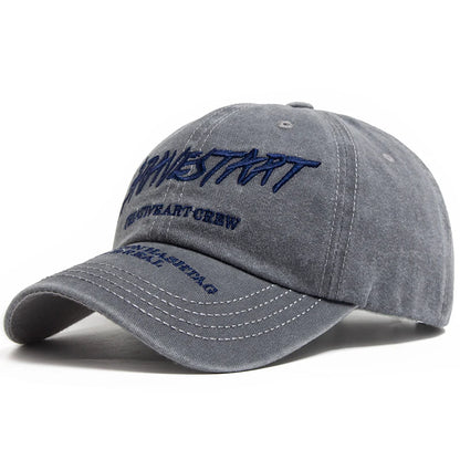 Baseball Cap Embroidered Cotton Soft Top Men's Caps Casual Retro Travel Visor Hats