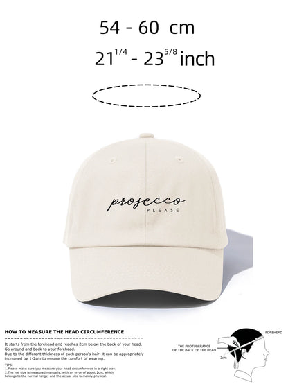 PROSECCO Print Baseball Cap For Adults