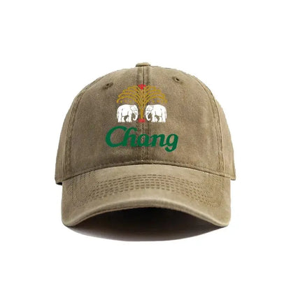 Chang Beer Baseball Cap Distressed Hats Chang Beer Thai Drink Hat Fashion