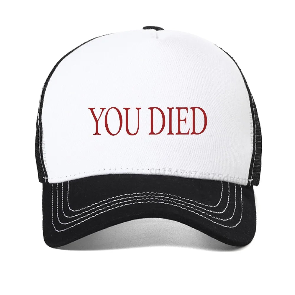 You Died Dark Souls Gaming Men's Mesh Baseball Cap