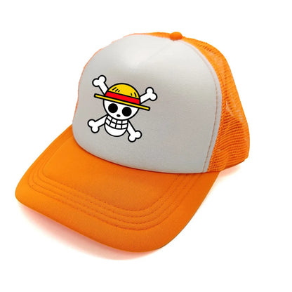 Monkey D Luffy Trucker Cap Men Anime One Piece Straw Hat Baseball Cap