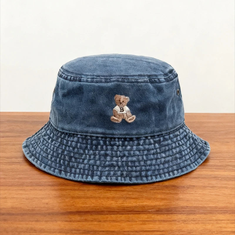 Teddy Bear Design Plush Toy Inspired Cap Kids Bucket Hat