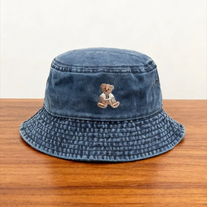Teddy Bear Design Plush Toy Inspired Cap Kids Bucket Hat
