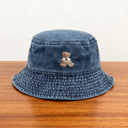 Teddy Bear Design Plush Toy Inspired Cap Kids Bucket Hat