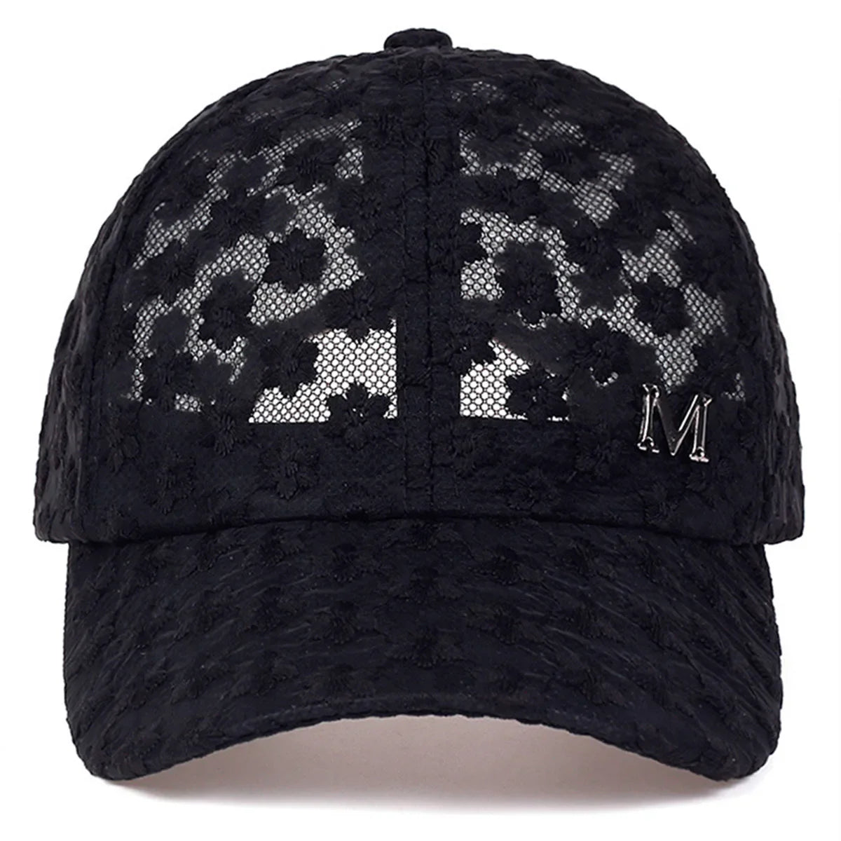 Unisex M Label Lace Breathable Baseball Net Caps Hip Hop Cap Spring Summer