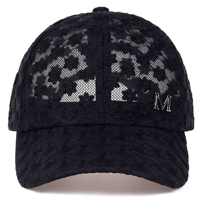 Unisex M Label Lace Breathable Baseball Net Caps Hip Hop Cap Spring Summer