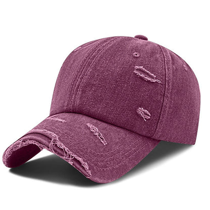 Distressed Vintage Washed Cotton Breathable Lightweight Baseball Cap
