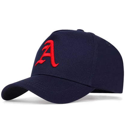 Summer Men baseball Cap Letter A Embroidery Snapback Hat