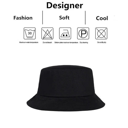 Unisex Solid Color Light Plate Personality Bucket Hats