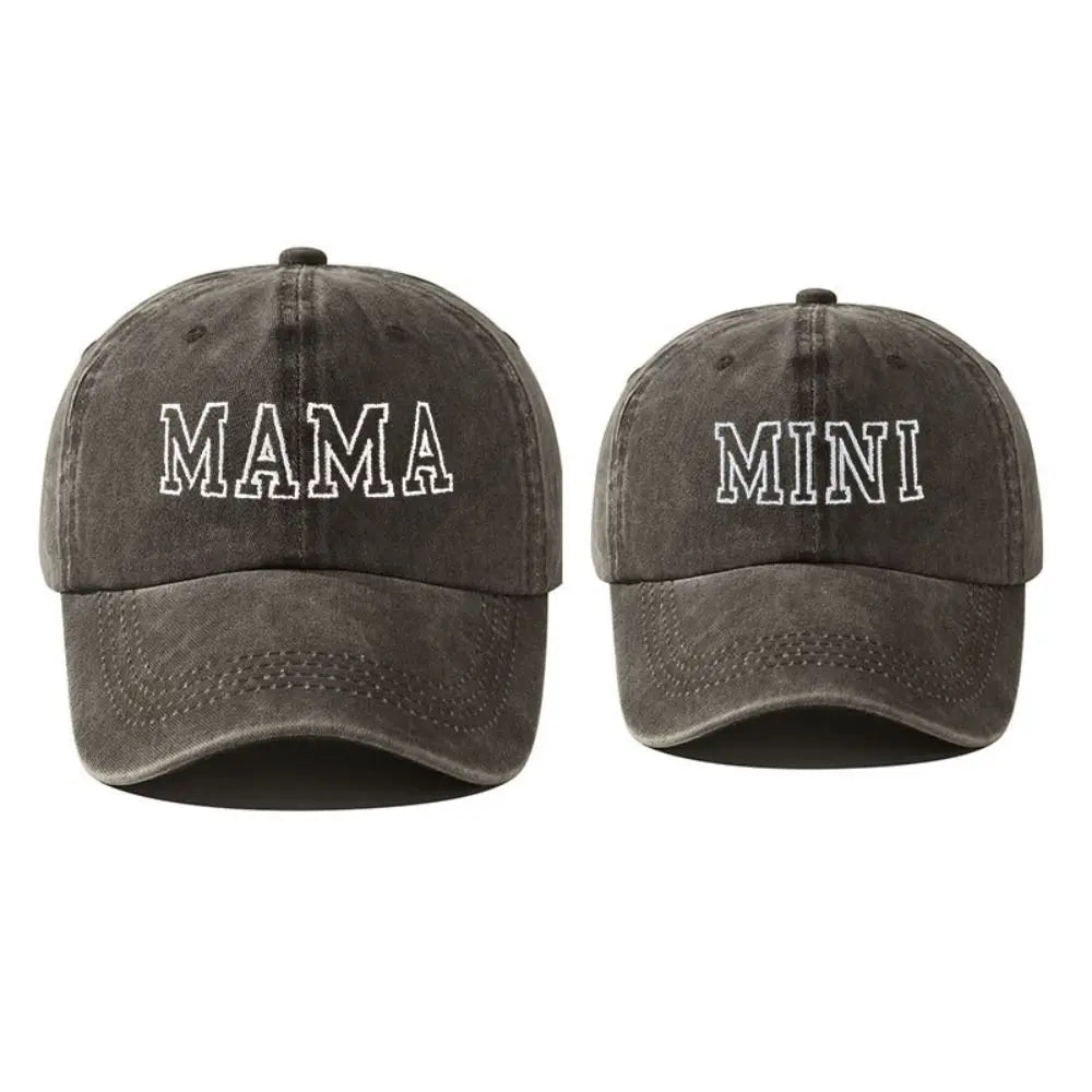 MAMA MINI Embroidery Caps Vintage Adjustable Baseball Cap