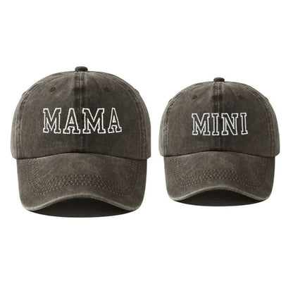 MAMA MINI Embroidery Caps Vintage Adjustable Baseball Cap