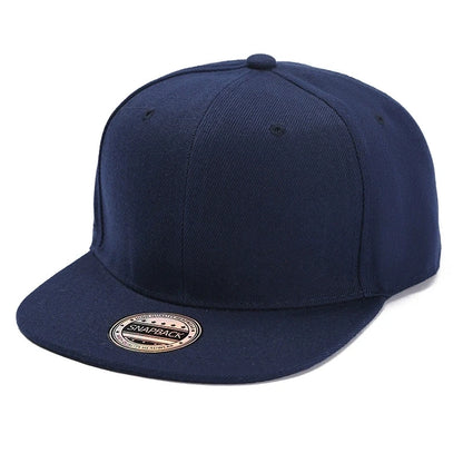 Color-Blocked Flat-Brim Baseball Cap Versatile Sunshade and Sun Protection Hat Hip-Hop Hat Snapback Caps