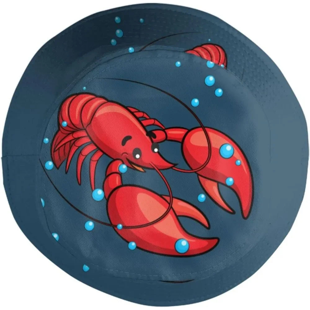 Lobster Fisherman Cap Hip Hop Gorras Summer Unisex Printing Bucket Hat