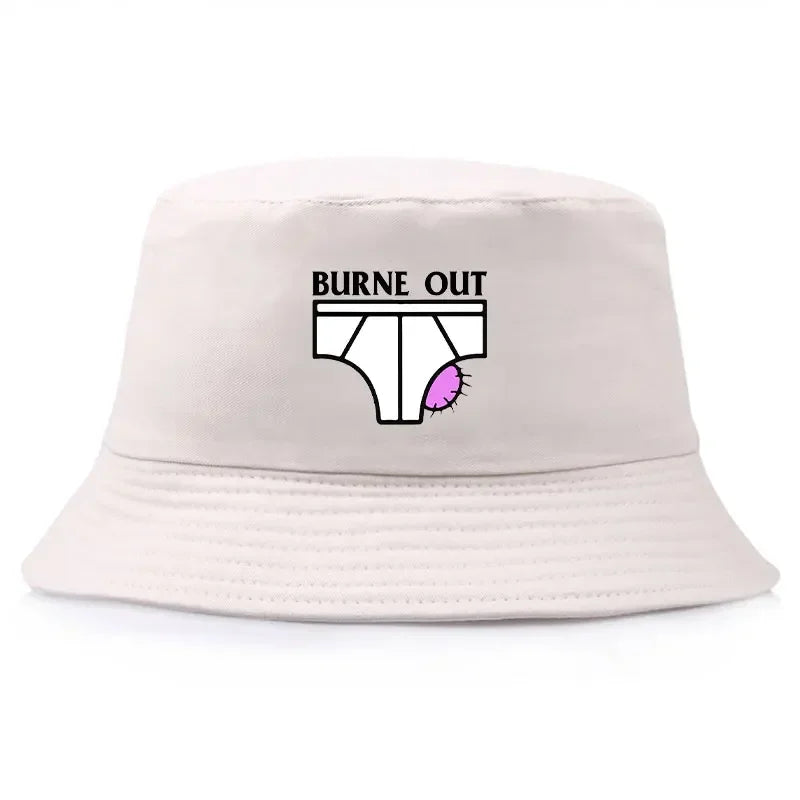 Adult Burne Out Summer Bob Fisherman Cap Woman Man Bucket Hats