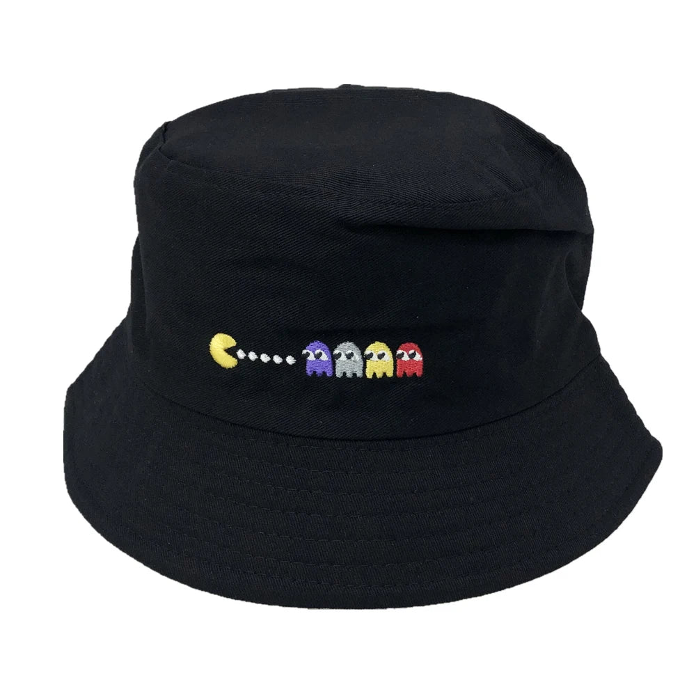 Unisex Embroidered Alien Foldable Bucket Hat