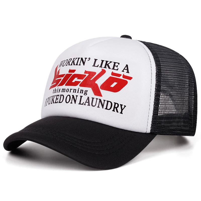 2025 Creative New Baseball Hat SICKO Printed Outdoor Sports Sunshade