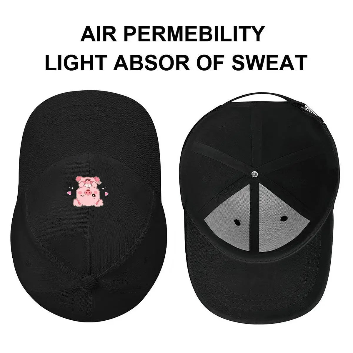Pink Pig Bubble Tea Baseball Cap