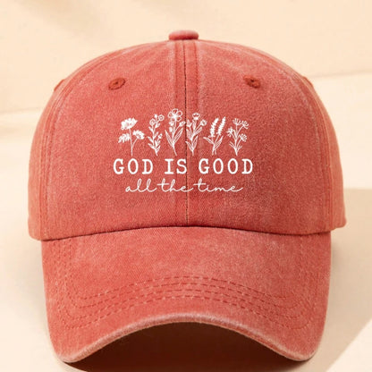 Women Outdoor Baseball Hat with Flower Letter Print