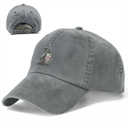 Templar Shield Cross Sword Knights Baseball Cap