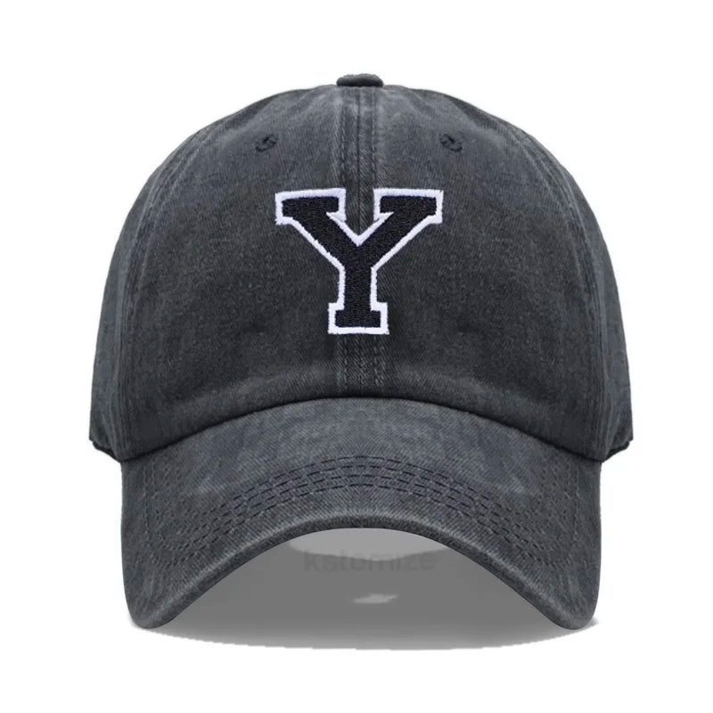 Initial Letter A-Z Embroider Baseball Cap