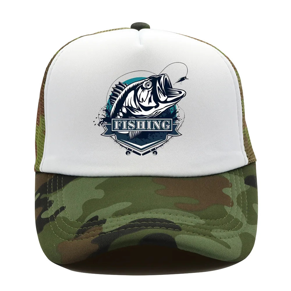 Fishing Print Baseball Cap