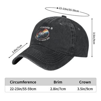 Artemis II Back to the Moon 2026 Casual Baseball Cap