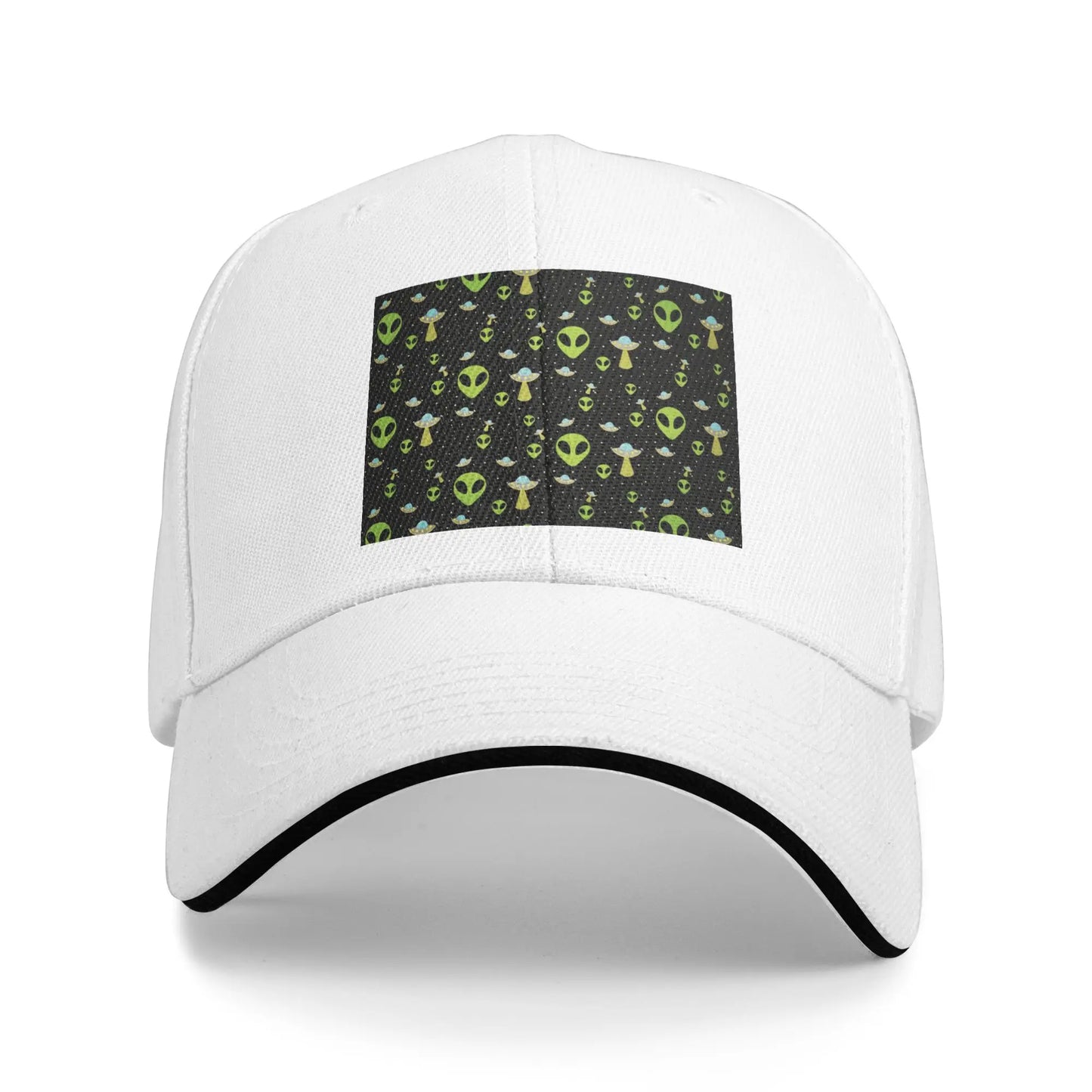 Green Alien Spaceship Pattern Cap Casual Baseball Caps