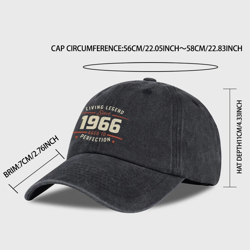 "Living Legend Since 1966" Washed Baseball Cap