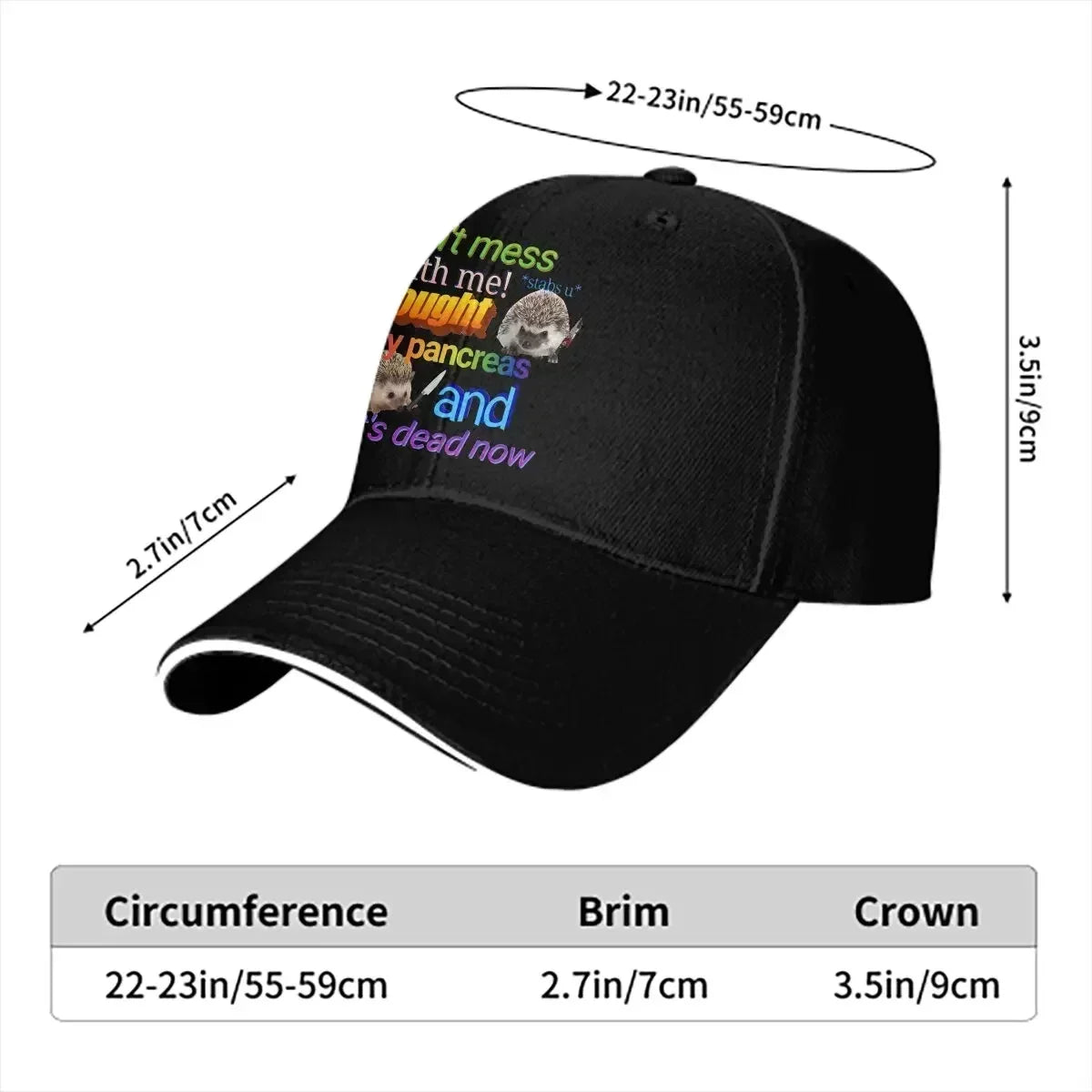 Fought My Pancreas Adjustable Baseball Hat