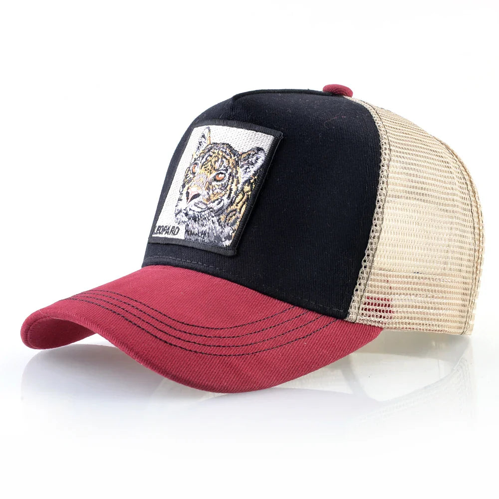 Fashion Trucker Caps With Embroidery Goat Patch