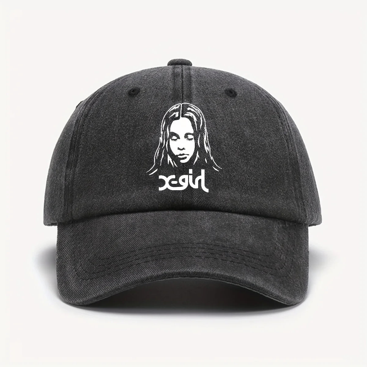 Girl Printed Baseball Cap Unisex Vintage Wash Sun Hat