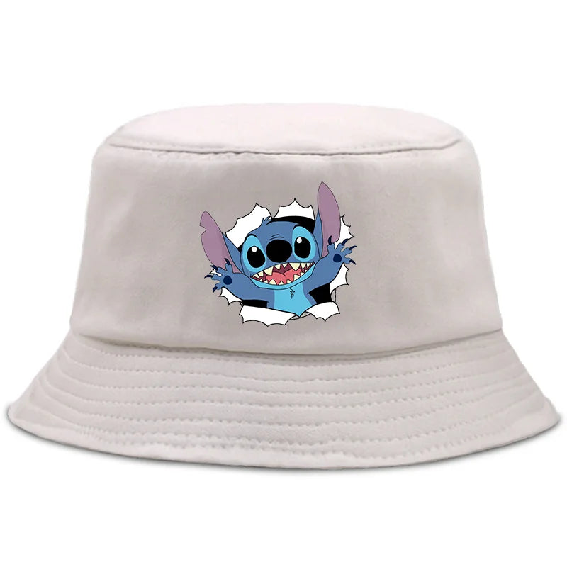 Lilo Stitch Cotton Foldable Bucket Hat Women Hat Boys Girls Fishing Hunting Cap