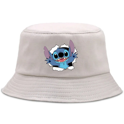 Lilo Stitch Cotton Foldable Bucket Hat Women Hat Boys Girls Fishing Hunting Cap