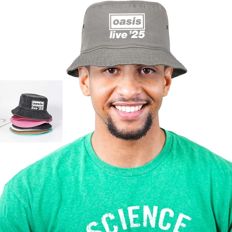 OASIS Black Solid Dots Bucket Hat Two Side Wear Unisex Men Women