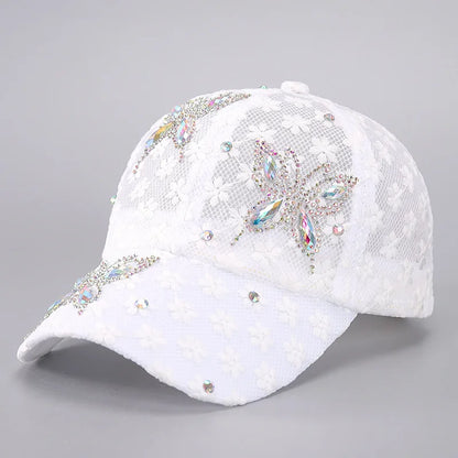 Summer Lace Flowers Baseball Caps