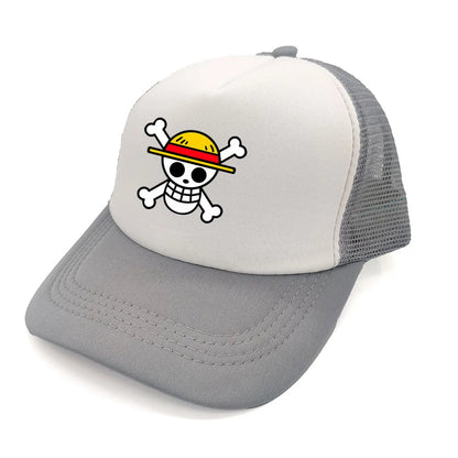 Monkey D Luffy Trucker Cap Men Anime One Piece Straw Hat Baseball Cap