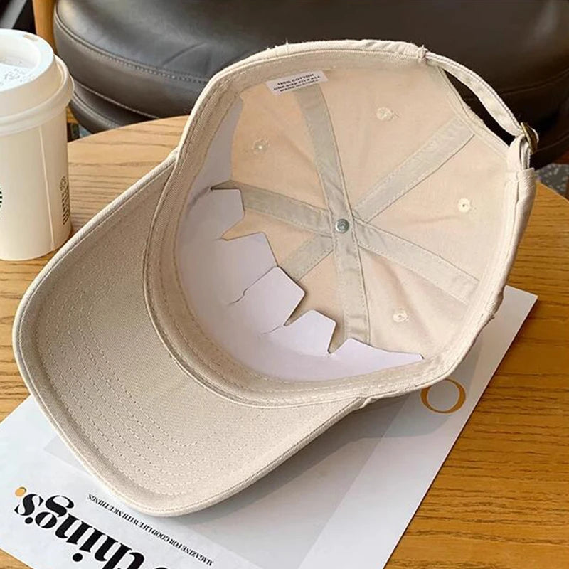 Soft Cotton Letters Baseball Cap For Women Men
