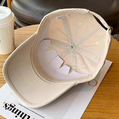 Soft Cotton Letters Baseball Cap For Women Men
