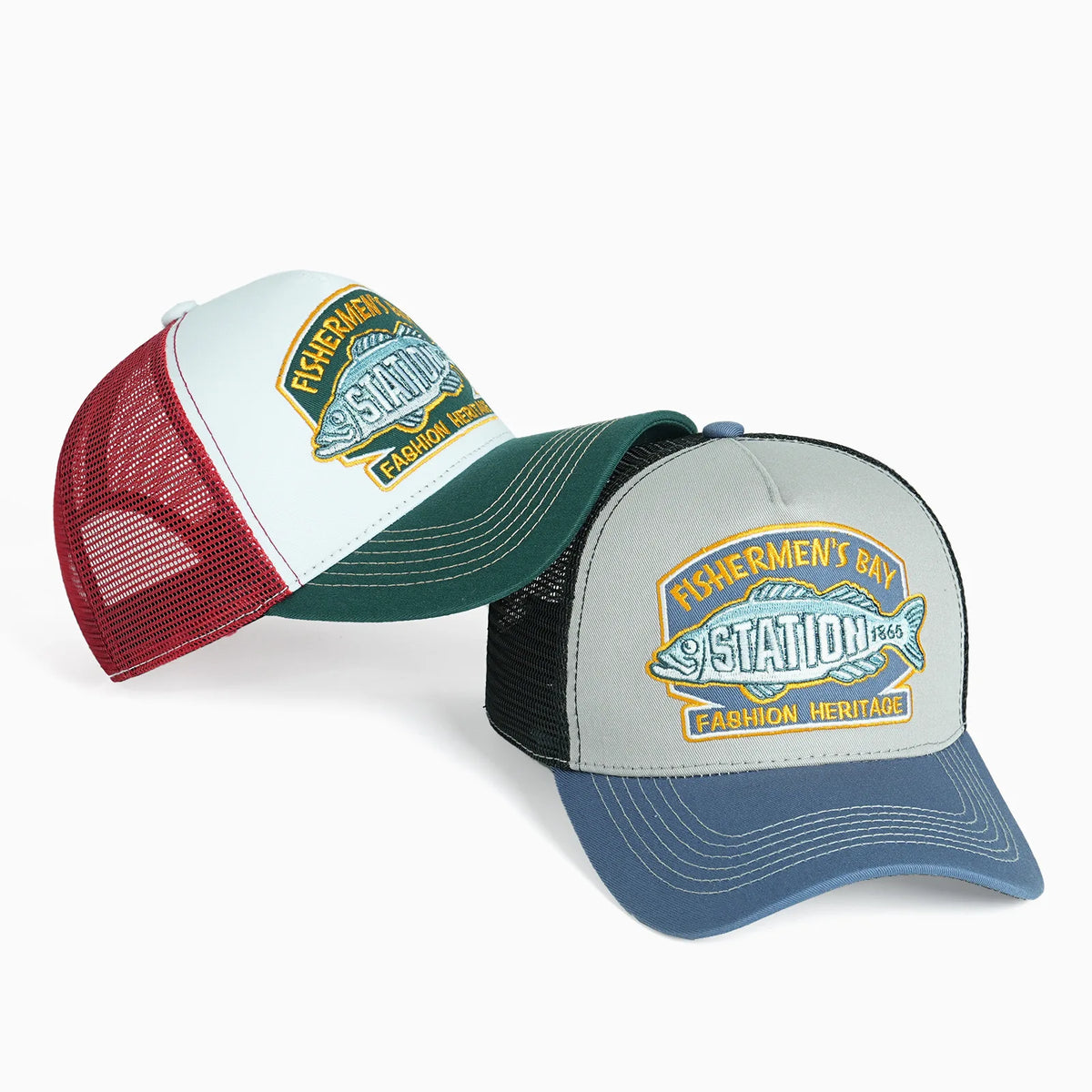 Embroidered Fishing Baseball Cap