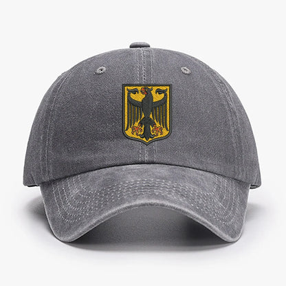 Deutschland Germany Coat Of Arms Shield Embroidery Vintage Men Baseball Caps