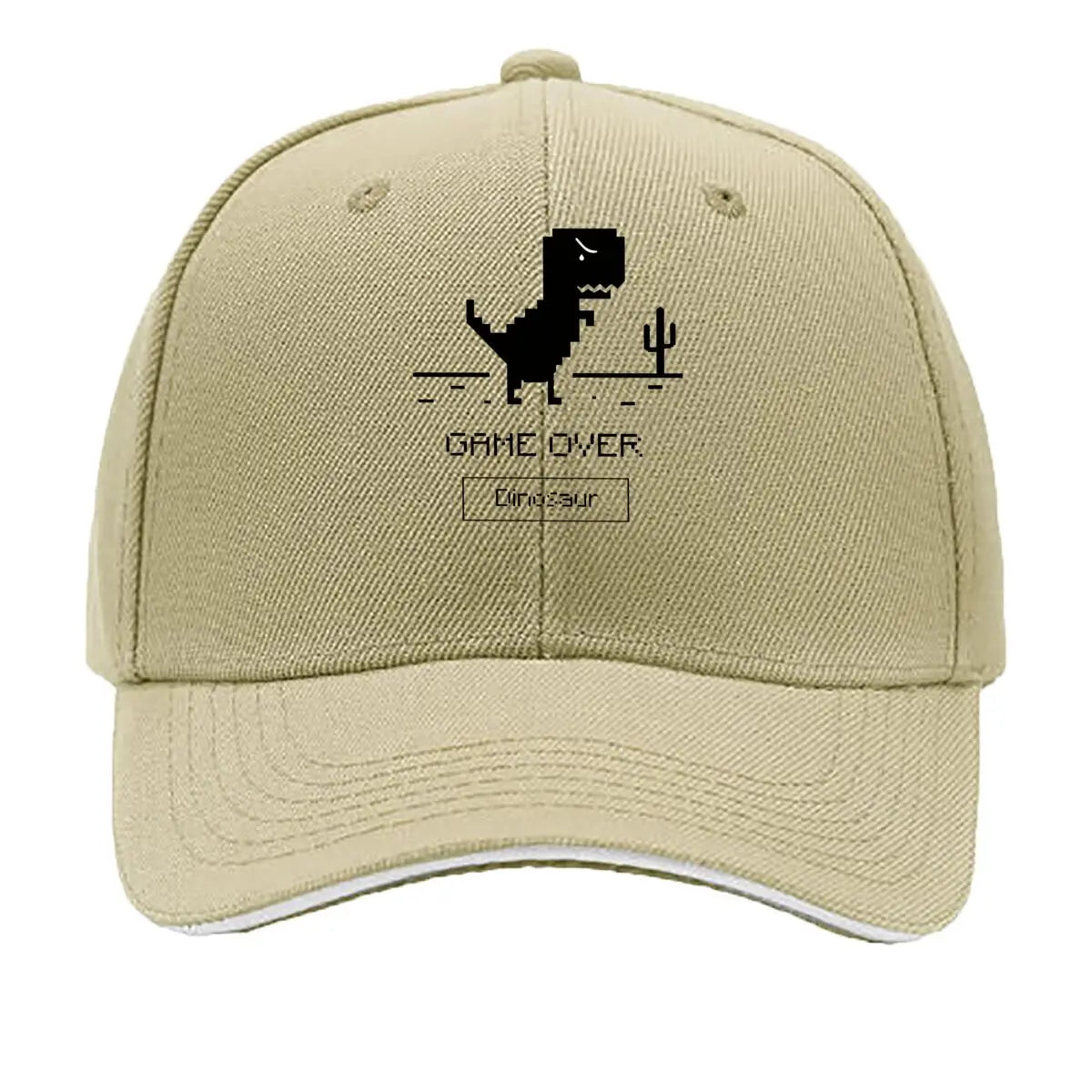 Game Over Dinosaur Pixel Art Desert Hip Hop Hat Baseball Cap