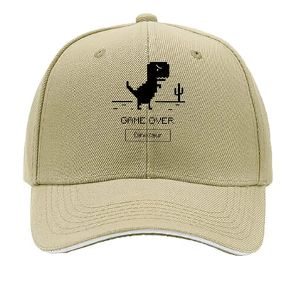 Game Over Dinosaur Pixel Art Desert Hip Hop Hat Baseball Cap