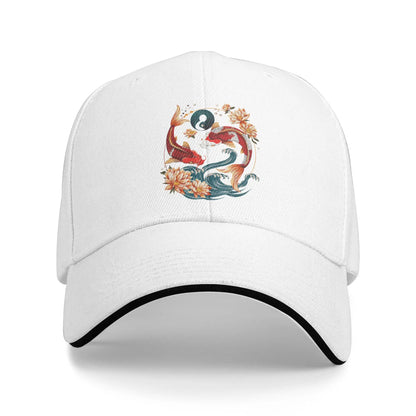 Japanese Koi Fish Sakura Baseball Cap