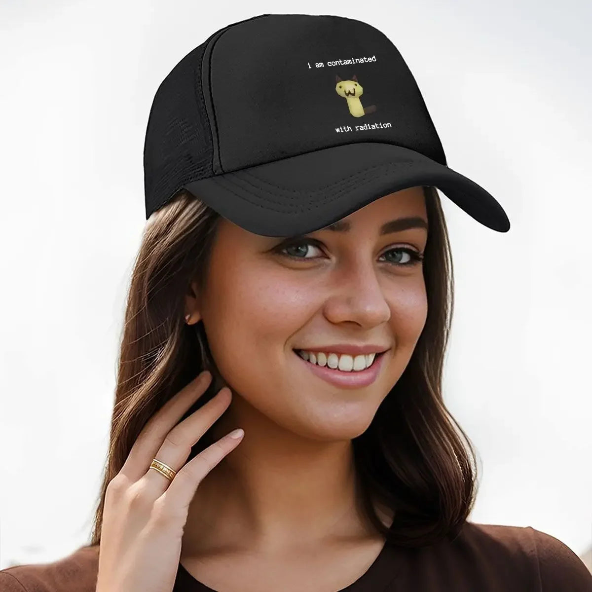 New “Radiation Cat Fun, Meme Design” Mesh Baseball Cap