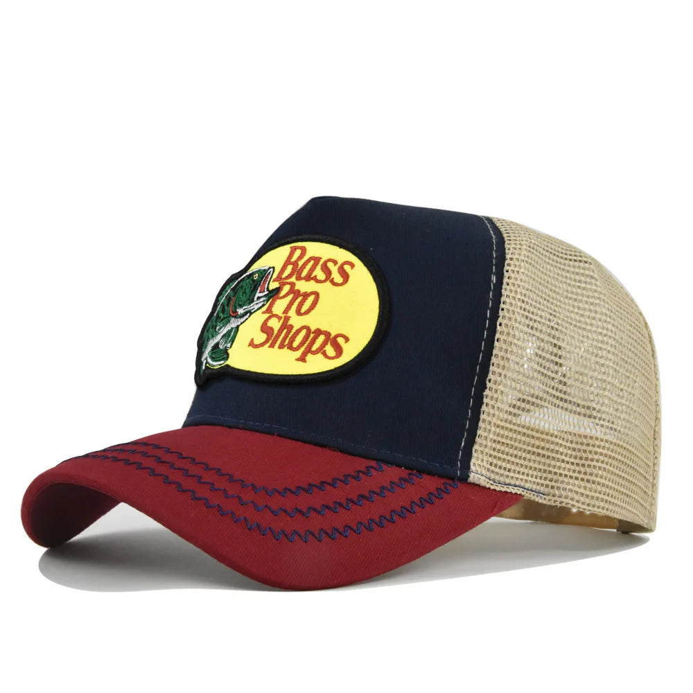 Bass Football Baseball Caps
