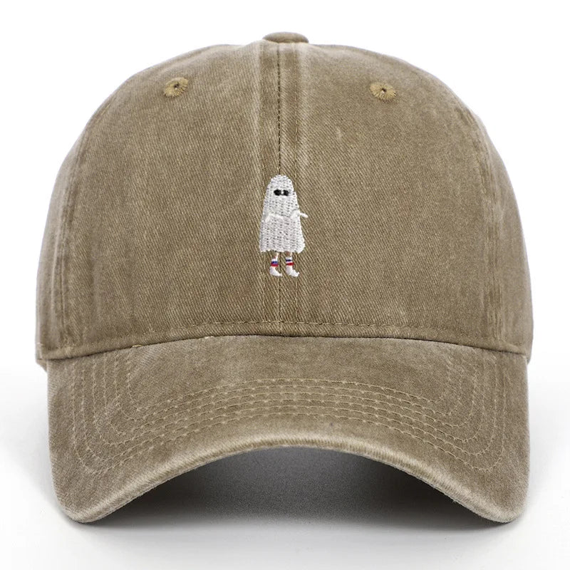 Halloween Ghost Embroidered Baseball Hat
