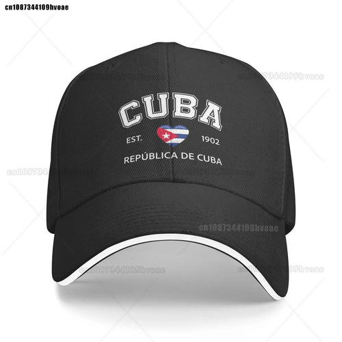 Cuba Baseball Cap EST.1902 La República De Cuba Denim Caps