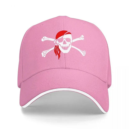 New Pirate Skull And Crossbones Design Black Baseball Cap