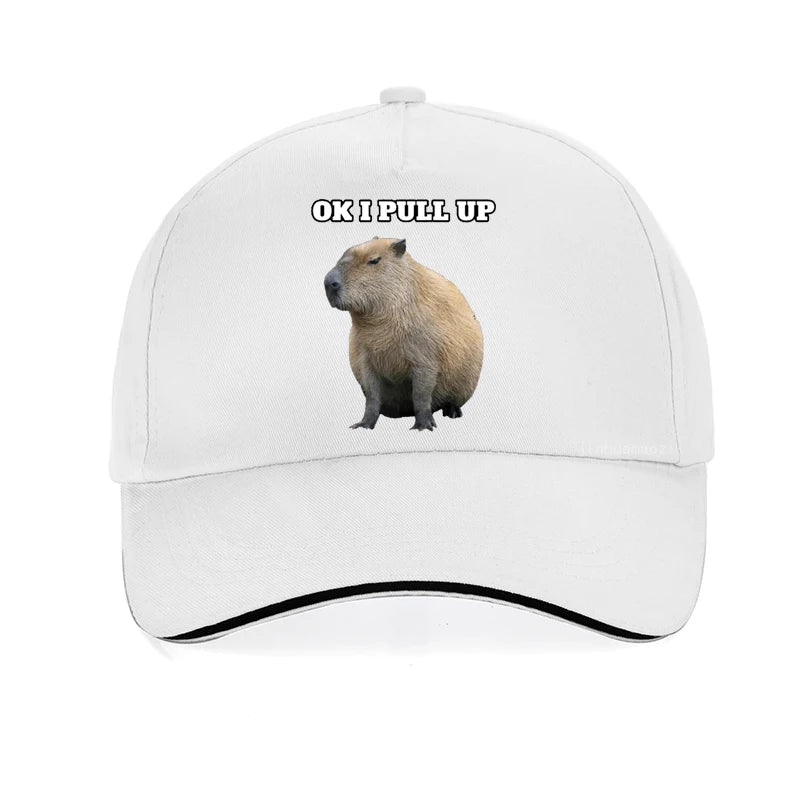 OK I Pull Up Capybara Baseball Cap