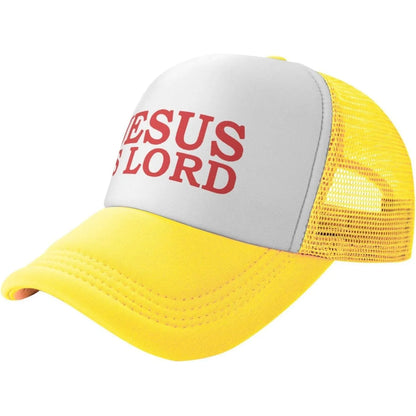 Jesus Is Lord Baseball Hat Pink Mesh Baseball Cap